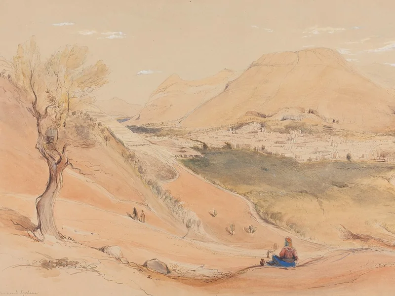 1804-Edward Thomas Daniell - Nablous, Jordan (1841) - Yale Center for British Art